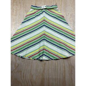Vintage 1970's Rainbow Chevron Skirt Boho Hippy Sz S A Line Marsha Brady Bunch